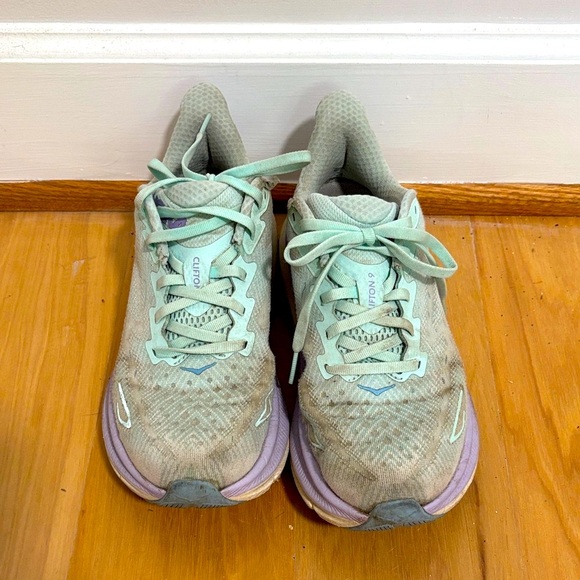 On Running Women's Shoes in Mint and Lavender - Picture 1 of 9